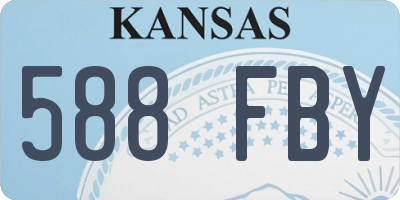 KS license plate 588FBY