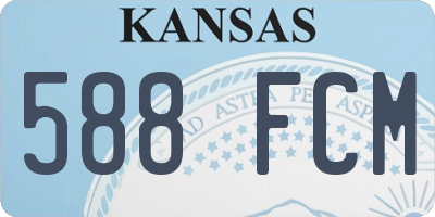 KS license plate 588FCM
