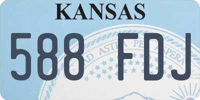 KS license plate 588FDJ