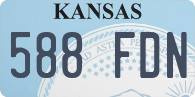 KS license plate 588FDN