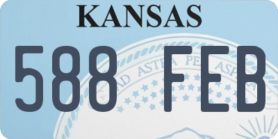 KS license plate 588FEB