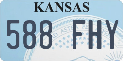 KS license plate 588FHY