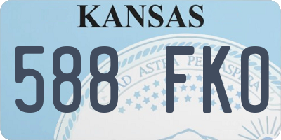 KS license plate 588FKO