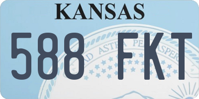 KS license plate 588FKT
