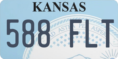 KS license plate 588FLT