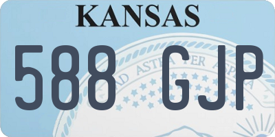 KS license plate 588GJP