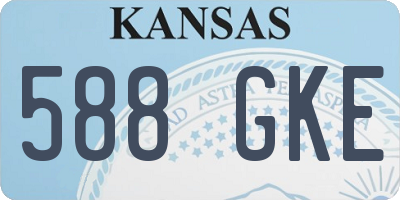 KS license plate 588GKE