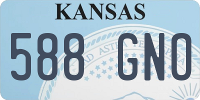 KS license plate 588GNO