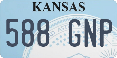 KS license plate 588GNP
