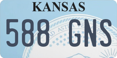KS license plate 588GNS