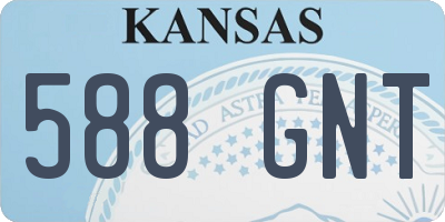 KS license plate 588GNT