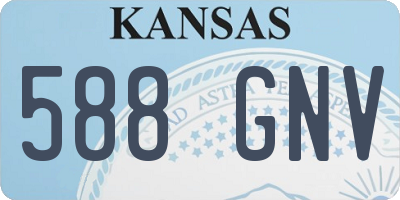 KS license plate 588GNV