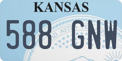 KS license plate 588GNW
