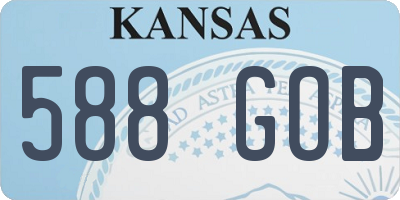 KS license plate 588GOB