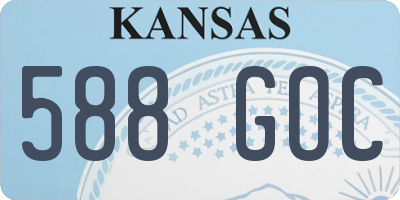 KS license plate 588GOC