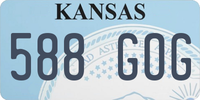 KS license plate 588GOG