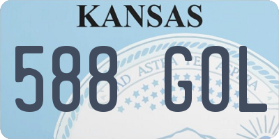 KS license plate 588GOL