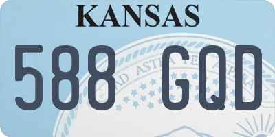 KS license plate 588GQD