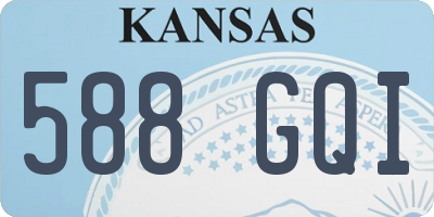 KS license plate 588GQI