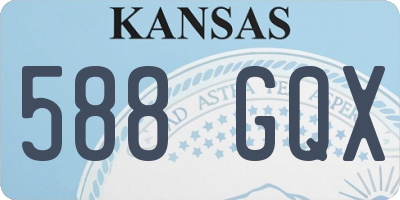 KS license plate 588GQX