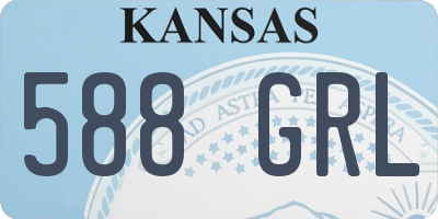 KS license plate 588GRL