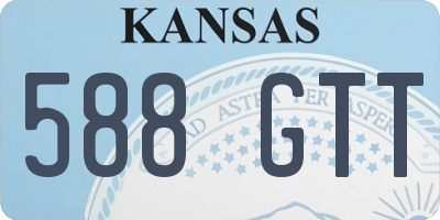 KS license plate 588GTT