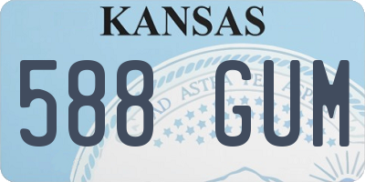 KS license plate 588GUM