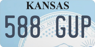 KS license plate 588GUP