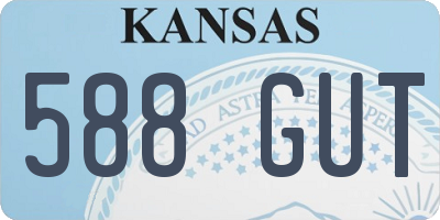 KS license plate 588GUT