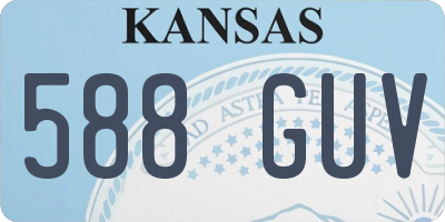 KS license plate 588GUV
