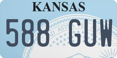 KS license plate 588GUW