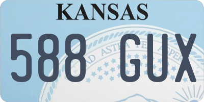 KS license plate 588GUX