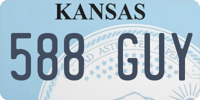 KS license plate 588GUY