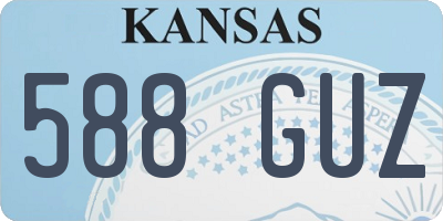 KS license plate 588GUZ