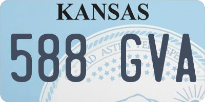KS license plate 588GVA