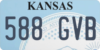 KS license plate 588GVB
