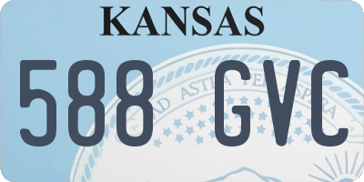 KS license plate 588GVC