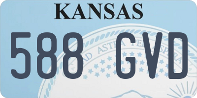 KS license plate 588GVD