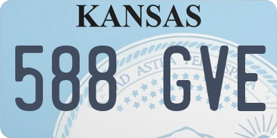 KS license plate 588GVE