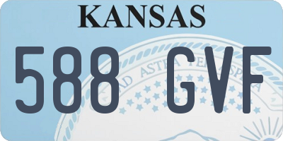 KS license plate 588GVF