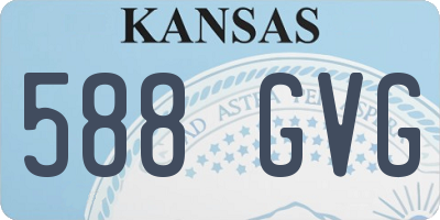 KS license plate 588GVG