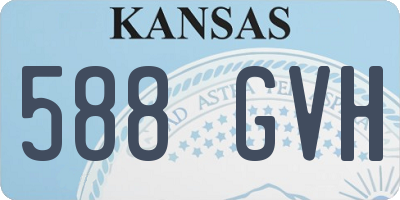 KS license plate 588GVH