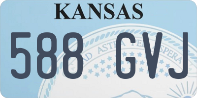 KS license plate 588GVJ