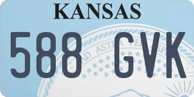 KS license plate 588GVK