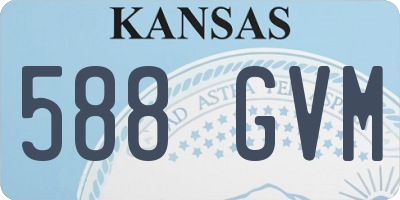 KS license plate 588GVM