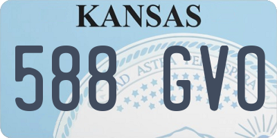 KS license plate 588GVO