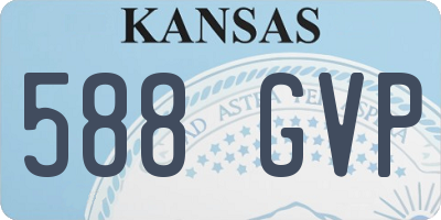 KS license plate 588GVP