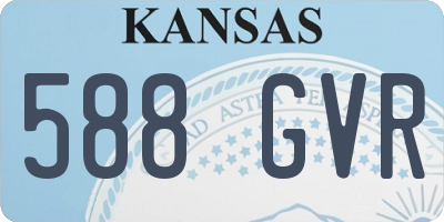KS license plate 588GVR