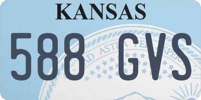 KS license plate 588GVS