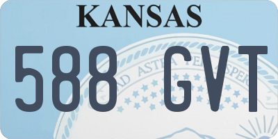 KS license plate 588GVT